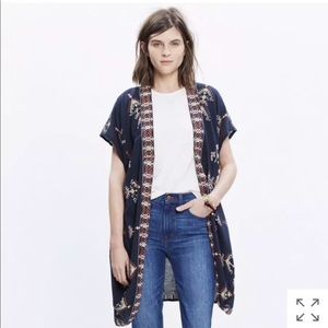 Madewell folk stitch robe